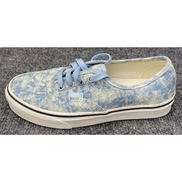 VANS Shoes Women Size 7 AUTHENTIC Denim Winter Sky Blue Canvas Low Sneaker - Picture 2 of 15